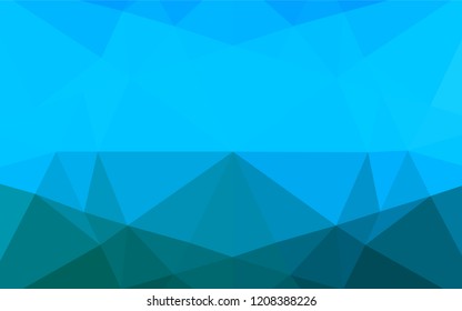Light BLUE vector hexagon mosaic template. A sample with polygonal shapes. The completely new template can be used for your brand book.
