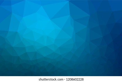 Light BLUE vector hexagon mosaic cover. A sample with polygonal shapes. Brand new style for your business design.