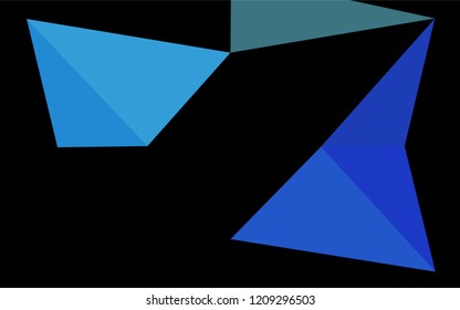 Light BLUE vector hexagon mosaic texture. Brand new colored illustration in blurry style with gradient. The polygonal design can be used for your web site.