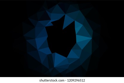 Light BLUE vector hexagon mosaic template. A vague abstract illustration with gradient. A new texture for your design.