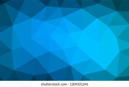 Light BLUE vector hexagon mosaic texture. Shining illustration, which consist of triangles. Brand new design for your business.