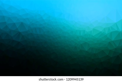 Light BLUE vector hexagon mosaic cover. Creative illustration in halftone style with gradient. The best triangular design for your business.