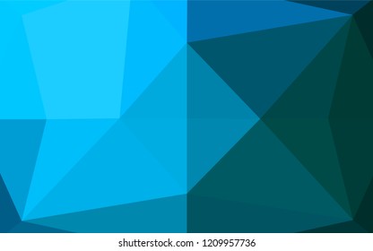Light BLUE vector hexagon mosaic template. A vague abstract illustration with gradient. The template can be used as a background for cell phones.
