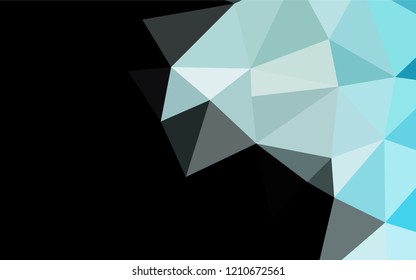 Light BLUE vector hexagon mosaic template. Colorful illustration in abstract style with gradient. A completely new template for your business design.
