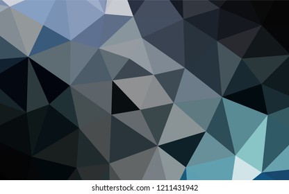 Light BLUE vector hexagon mosaic template. Colorful abstract illustration with gradient. Triangular pattern for your business design.