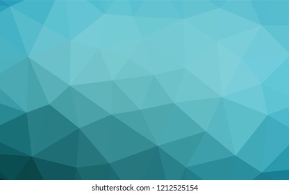 Light BLUE vector hexagon mosaic texture. Colorful illustration in abstract style with gradient. Triangular pattern for your business design.
