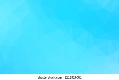 Light BLUE vector hexagon mosaic template. Brand new colored illustration in blurry style with gradient. A completely new design for your business.
