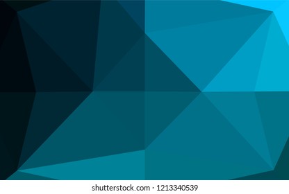 Light BLUE vector hexagon mosaic texture. Shining colored illustration in a Brand new style. Triangular pattern for your business design.