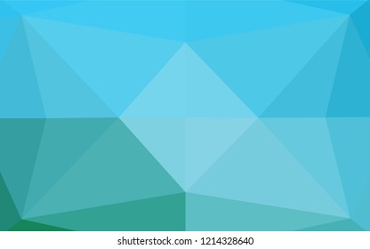 Light BLUE vector hexagon mosaic template. An elegant bright illustration with gradient. The template can be used as a background for cell phones.