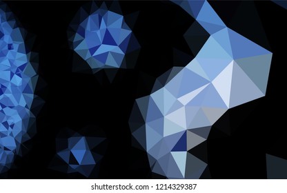 Light BLUE vector hexagon mosaic texture. Colorful illustration in abstract style with gradient. Triangular pattern for your business design.