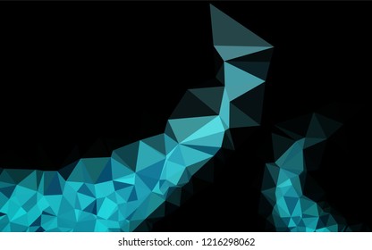 Light BLUE vector hexagon mosaic template. Glitter abstract illustration with an elegant design. The polygonal design can be used for your web site.
