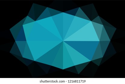 Light BLUE vector hexagon mosaic cover. A vague abstract illustration with gradient. The template can be used as a background for cell phones.
