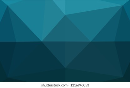 Light BLUE vector hexagon mosaic template. A vague abstract illustration with gradient. The template can be used as a background for cell phones.