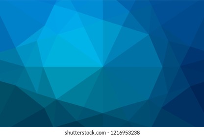 Light BLUE vector hexagon mosaic texture. Modern geometrical abstract illustration with gradient. The completely new template can be used for your brand book.