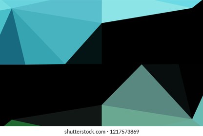 Light BLUE vector hexagon mosaic texture. Creative geometric illustration in Origami style with gradient. A completely new design for your business.