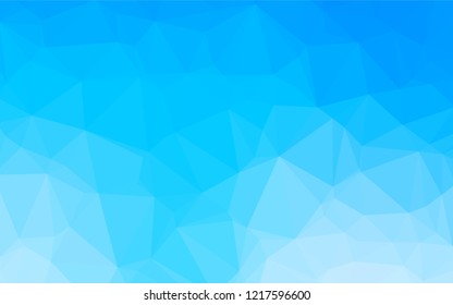 Light BLUE vector hexagon mosaic template. An elegant bright illustration with gradient. The textured pattern can be used for background.