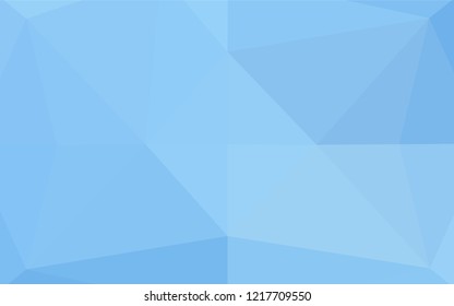 Light BLUE vector hexagon mosaic texture. Geometric illustration in Origami style with gradient.  The textured pattern can be used for background.