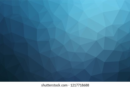 Light BLUE vector hexagon mosaic texture. Creative geometric illustration in Origami style with gradient. A completely new template for your business design.