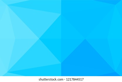 Light BLUE vector hexagon mosaic texture. Colorful abstract illustration with gradient. Triangular pattern for your business design.