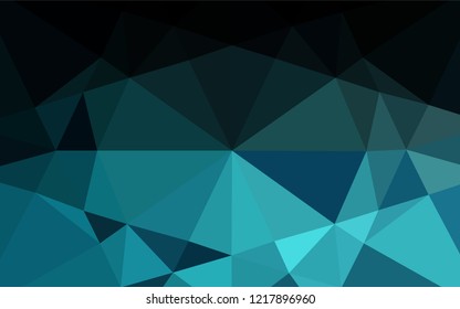 Light BLUE vector hexagon mosaic cover. Glitter abstract illustration with an elegant design. The best triangular design for your business.