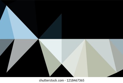 Light BLUE vector hexagon mosaic texture. Triangular geometric sample with gradient.  A completely new design for your business.