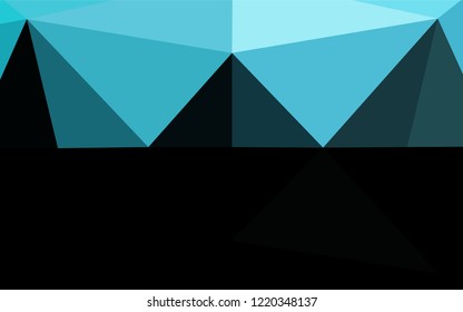 Light BLUE vector hexagon mosaic template. Glitter abstract illustration with an elegant design. The completely new template can be used for your brand book.