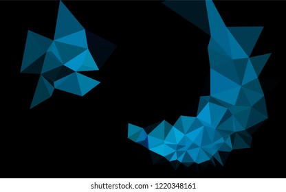 Light BLUE vector hexagon mosaic template. Colorful illustration in abstract style with gradient. A completely new template for your business design.