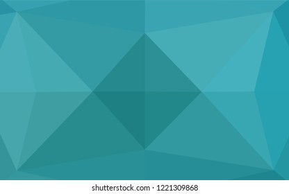Light BLUE vector hexagon mosaic cover. A vague abstract illustration with gradient. A completely new template for your business design.