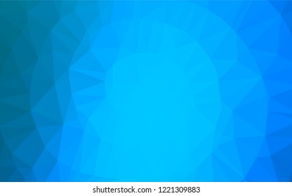 Light BLUE vector hexagon mosaic cover. A sample with polygonal shapes. A completely new template for your business design.