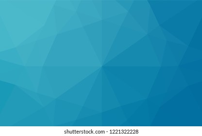Light BLUE vector hexagon mosaic cover. Creative geometric illustration in Origami style with gradient. The textured pattern can be used for background.