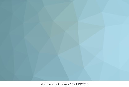 Light BLUE vector hexagon mosaic cover. An elegant bright illustration with gradient. The textured pattern can be used for background.