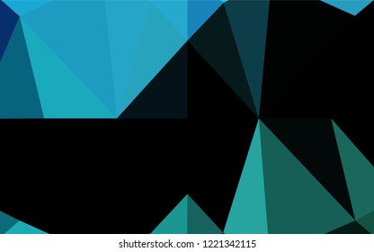 Light BLUE vector hexagon mosaic cover. An elegant bright illustration with gradient. The textured pattern can be used for background.
