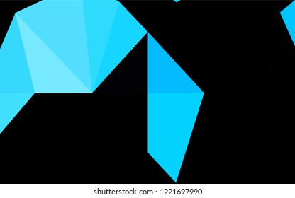 Light BLUE vector hexagon mosaic cover. Shining colored illustration in a Brand new style. Brand new design for your business.