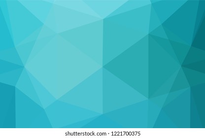 Light BLUE vector hexagon mosaic template. Shining colored illustration in a Brand new style. The textured pattern can be used for background.