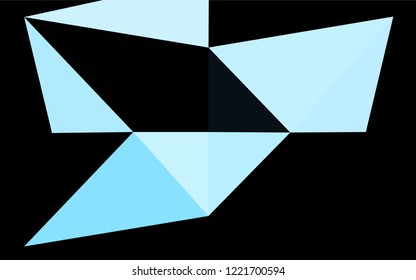 Light BLUE vector hexagon mosaic texture. A sample with polygonal shapes. The completely new template can be used for your brand book.