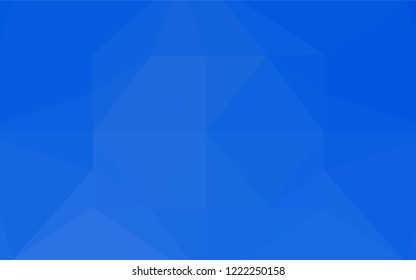 Light BLUE vector hexagon mosaic template. Shining illustration, which consist of triangles. The elegant pattern can be used as part of a brand book.