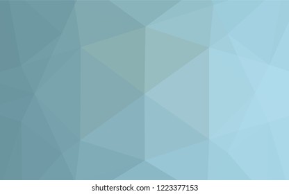 Light BLUE vector hexagon mosaic template. Geometric illustration in Origami style with gradient.  A completely new template for your business design.
