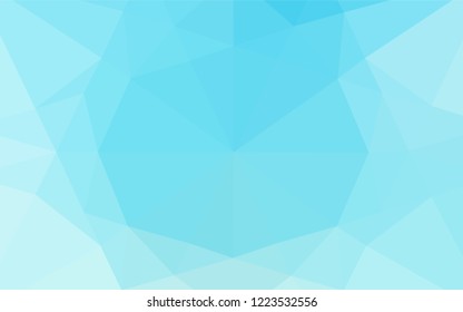 Light BLUE vector hexagon mosaic template. Creative geometric illustration in Origami style with gradient. Brand new design for your business.