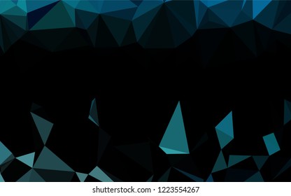 Light BLUE vector hexagon mosaic texture. Creative geometric illustration in Origami style with gradient. The template can be used as a background for cell phones.