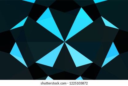 Light BLUE vector hexagon mosaic template. A vague abstract illustration with gradient. Brand new design for your business.