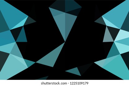 Light BLUE vector hexagon mosaic cover. Creative illustration in halftone style with gradient. The elegant pattern can be used as part of a brand book.