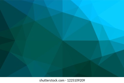Light BLUE vector hexagon mosaic cover. A completely new color illustration in a vague style. The best triangular design for your business.