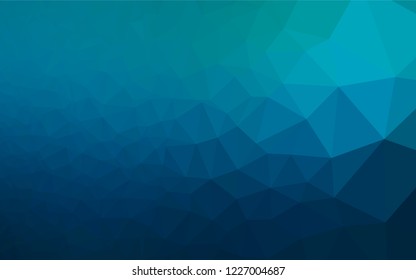 Light BLUE vector hexagon mosaic texture. Geometric illustration in Origami style with gradient.  The elegant pattern can be used as part of a brand book.
