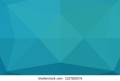 Light BLUE vector hexagon mosaic template. A completely new color illustration in a vague style. The elegant pattern can be used as part of a brand book.