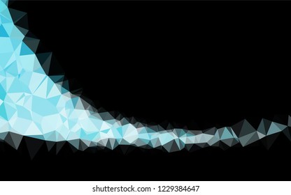 Light BLUE vector hexagon mosaic cover. A sample with polygonal shapes. Brand new design for your business.