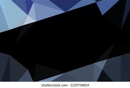 Light BLUE vector hexagon mosaic template. Creative illustration in halftone style with gradient. The completely new template can be used for your brand book.
