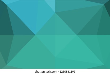 Light BLUE vector hexagon mosaic template. A completely new color illustration in a vague style. Brand new design for your business.