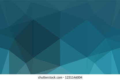 Light BLUE vector hexagon mosaic cover. Modern geometrical abstract illustration with gradient. Brand new style for your business design.