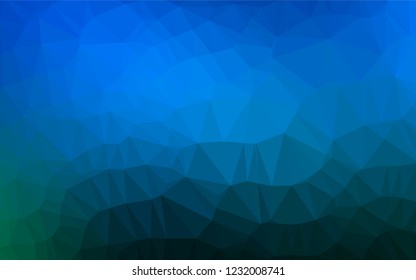 Light BLUE vector hexagon mosaic cover. An elegant bright illustration with gradient. The elegant pattern can be used as part of a brand book.