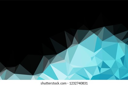 Light BLUE vector hexagon mosaic texture. Shining illustration, which consist of triangles. Triangular pattern for your business design.